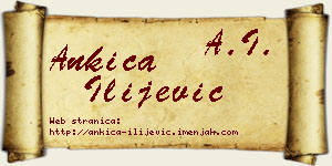 Ankica Ilijević vizit kartica